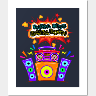 Boombox and Speakers Music Love Posters and Art